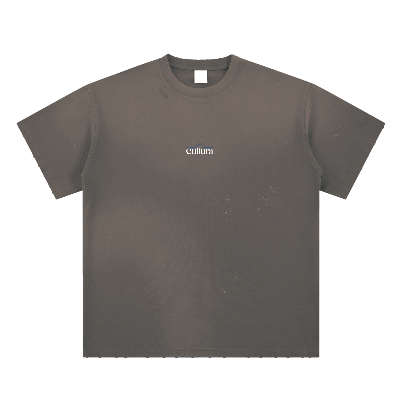 Cultura Hand-Frayed Sunfade Paint Splatter Tee