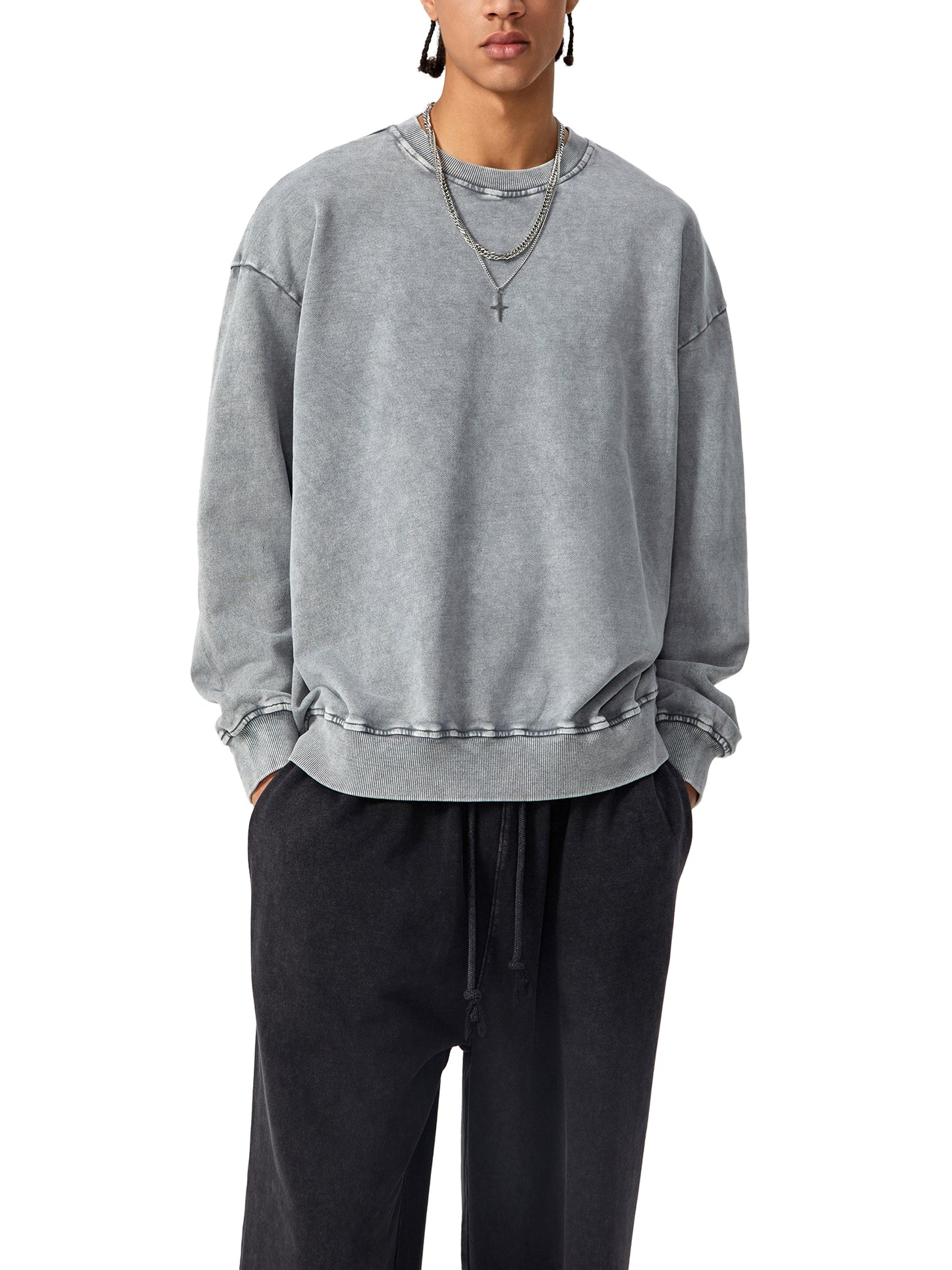 Cultura Acid Wash Oversize Jumper